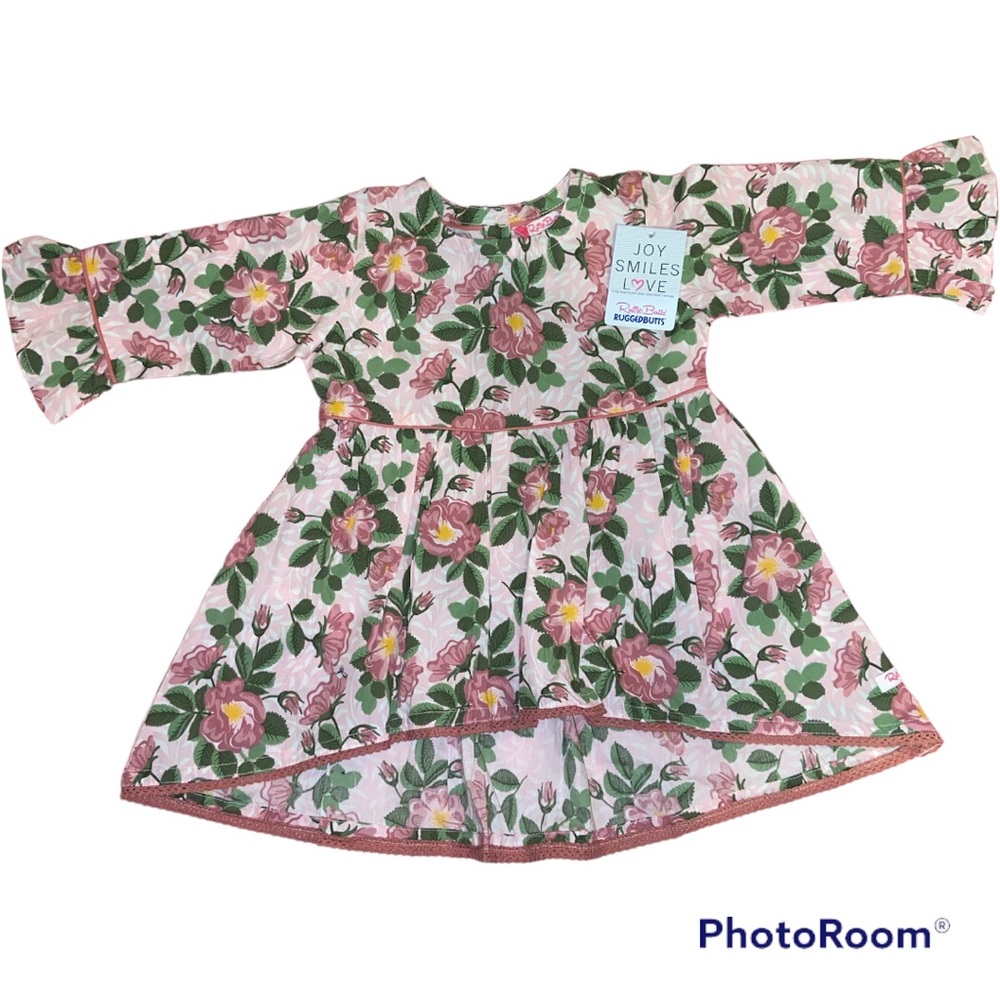 NWT Ruffle Butts Blushing Posies High Low Top Sz3T